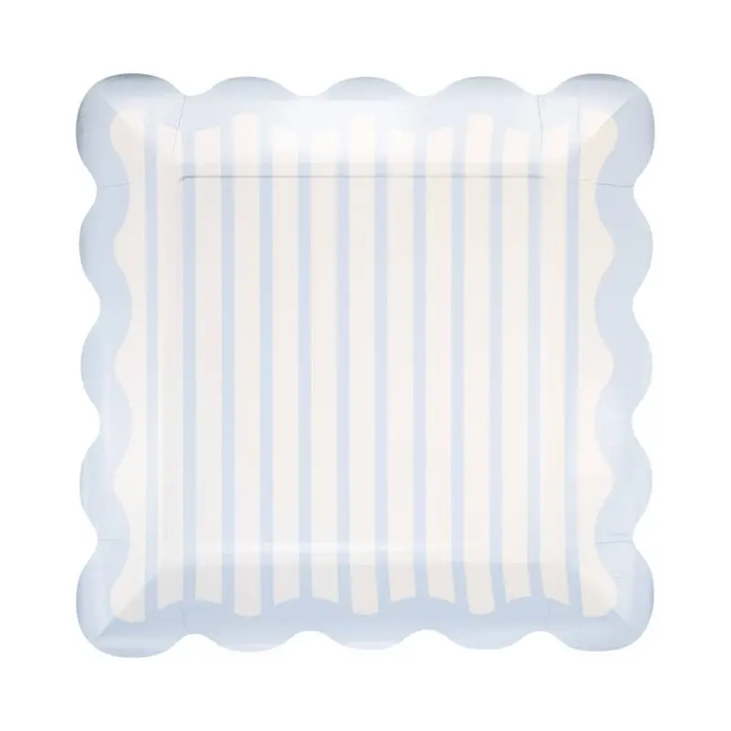 BAB1142 - Blue Striped 10" Plate