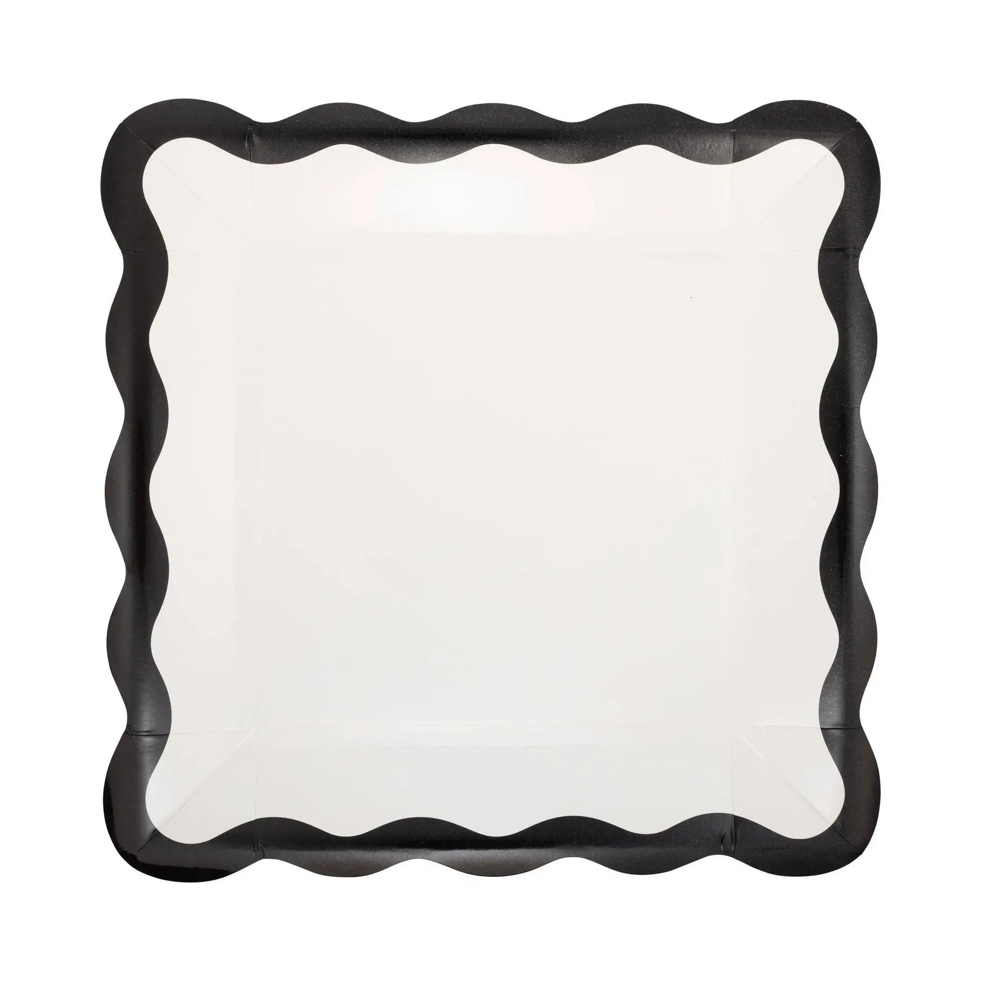 CLV1241 - Cream and Black Ric Rac Plate