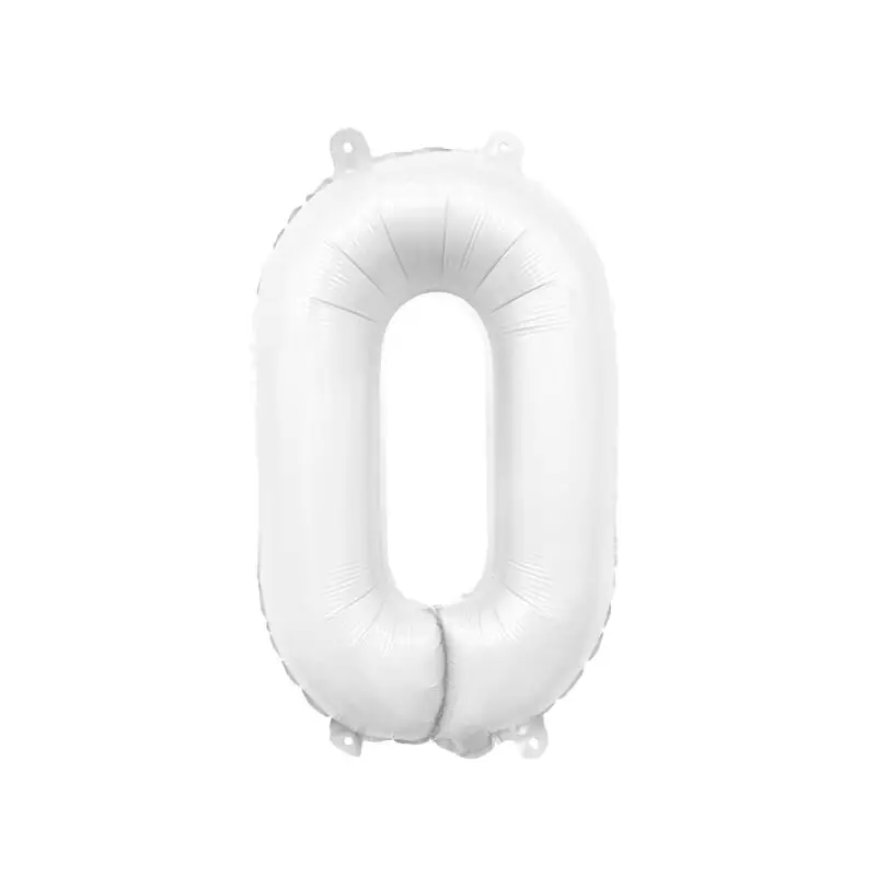White Mylar Number Balloons (32 Inches): 0