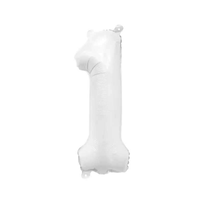 White Mylar Number Balloons (32 Inches): 1
