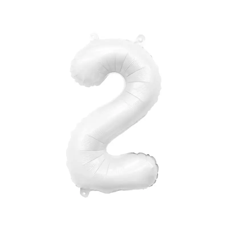 White Mylar Number Balloons (32 Inches): 2