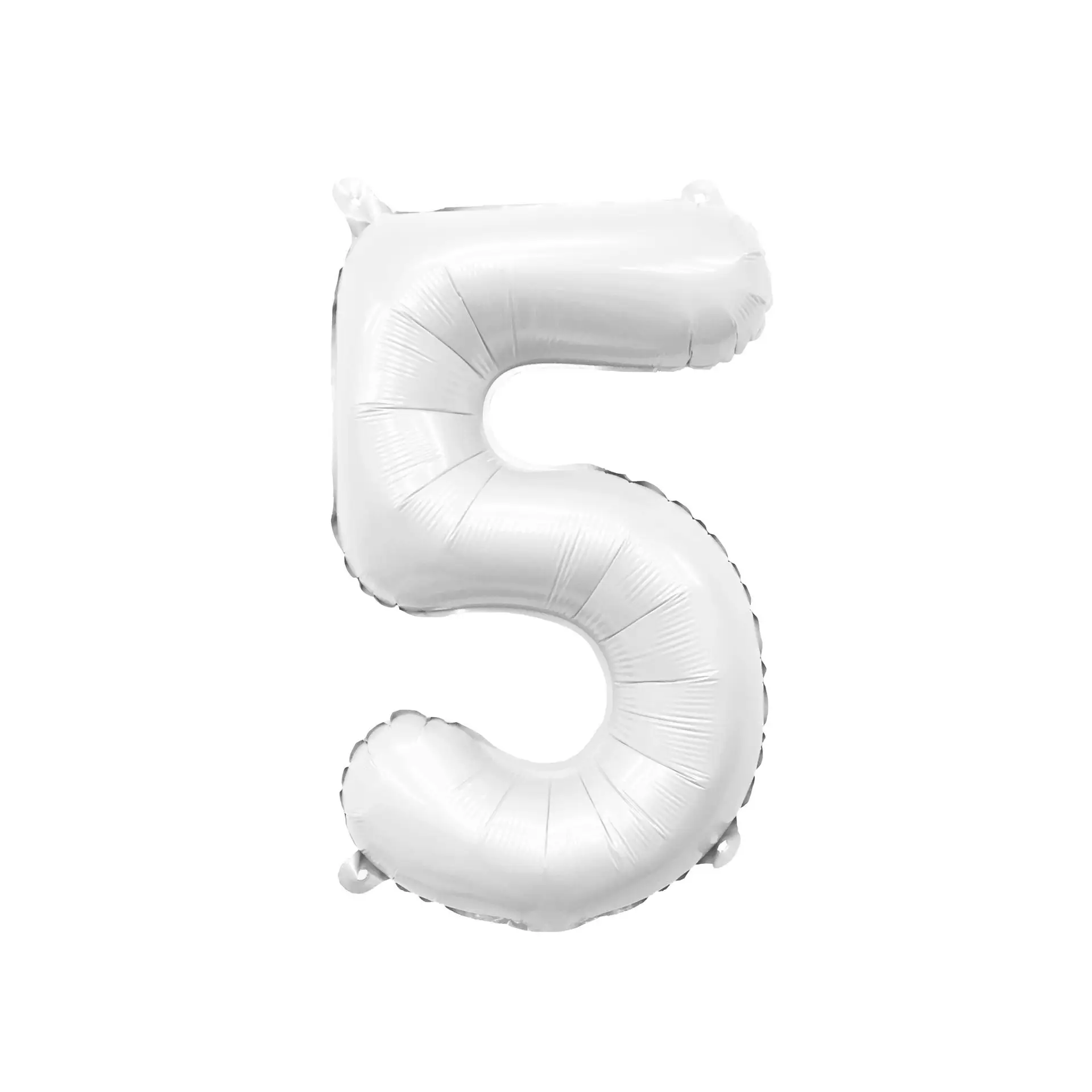 White Mylar Number Balloons (32 Inches): 5