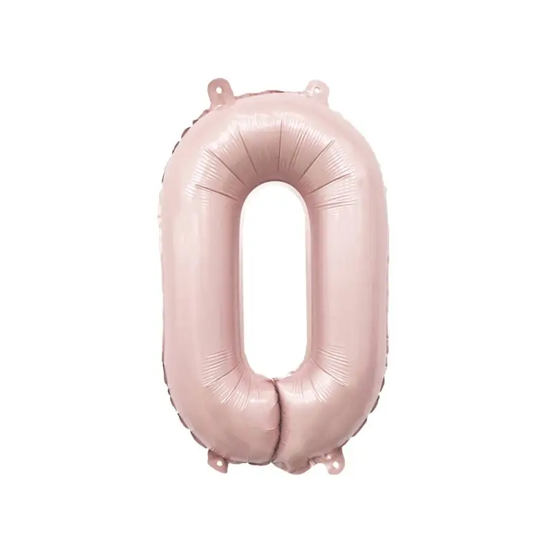 Barely Blush Mylar Number Balloons (32 Inches): 0