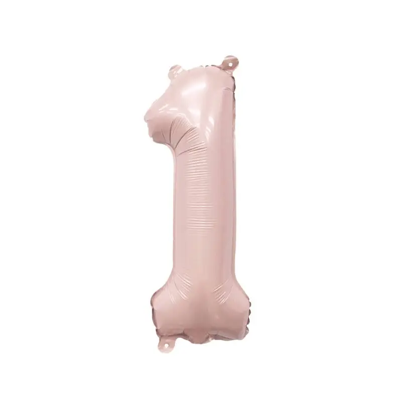 Barely Blush Mylar Number Balloons (32 Inches): 1