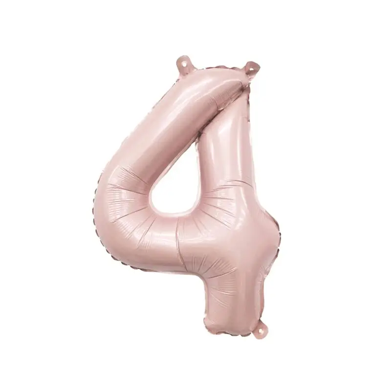 Barely Blush Mylar Number Balloons (32 Inches): 4