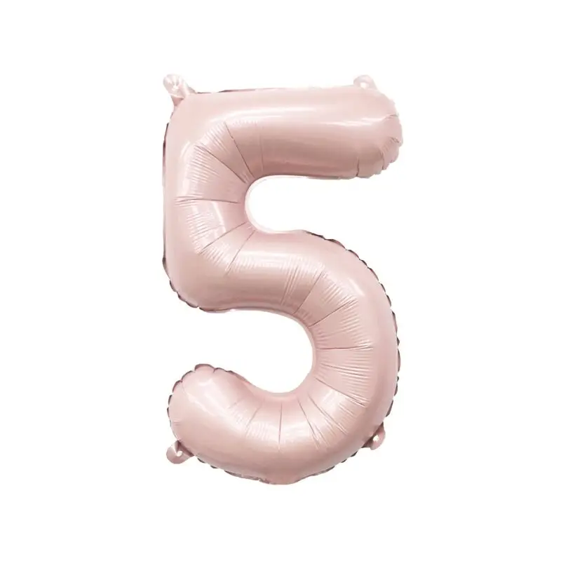 Barely Blush Mylar Number Balloons (32 Inches): 5