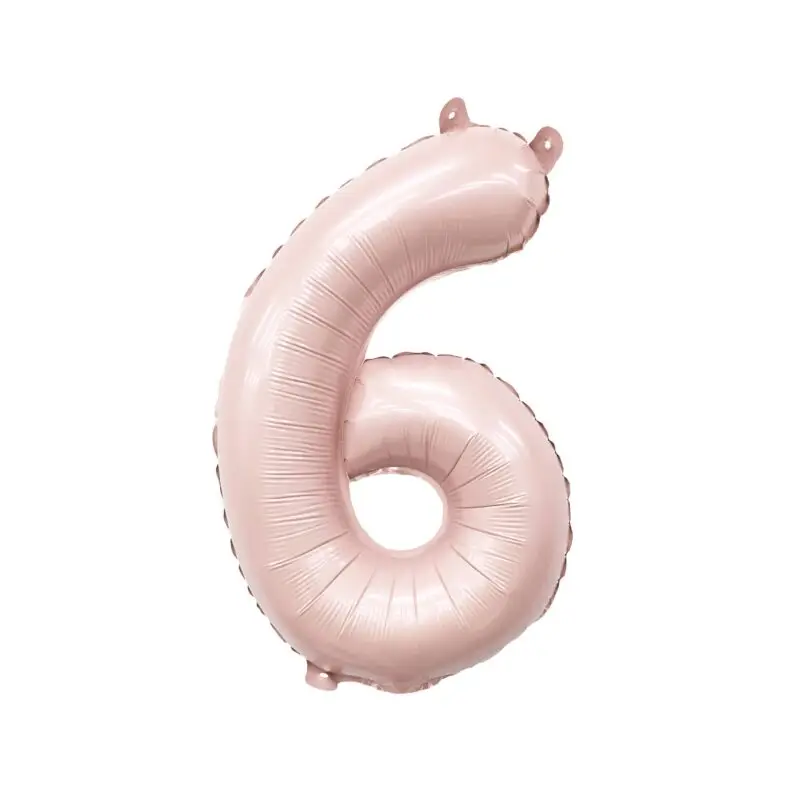 Barely Blush Mylar Number Balloons (32 Inches): 6