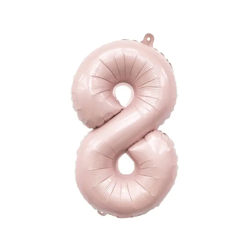 Barely Blush Mylar Number Balloons (32 Inches): 8