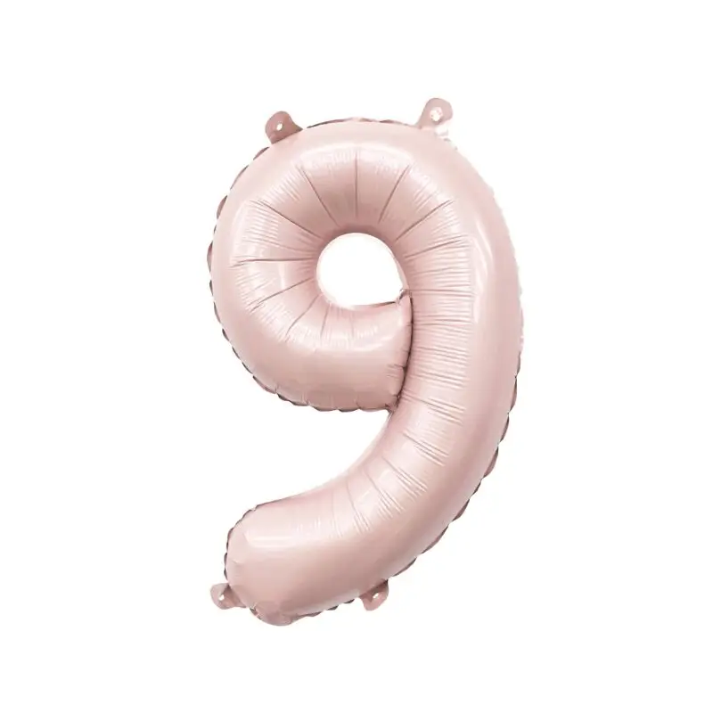 Barely Blush Mylar Number Balloons (32 Inches): 9