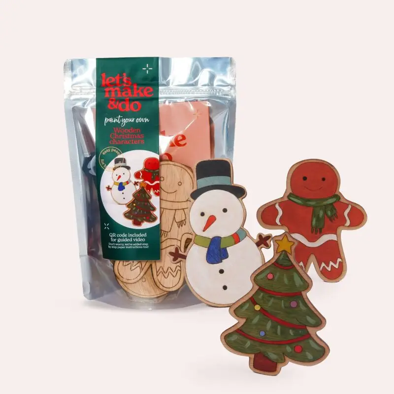 Paint Your Own Wooden Christmas Characters Kit