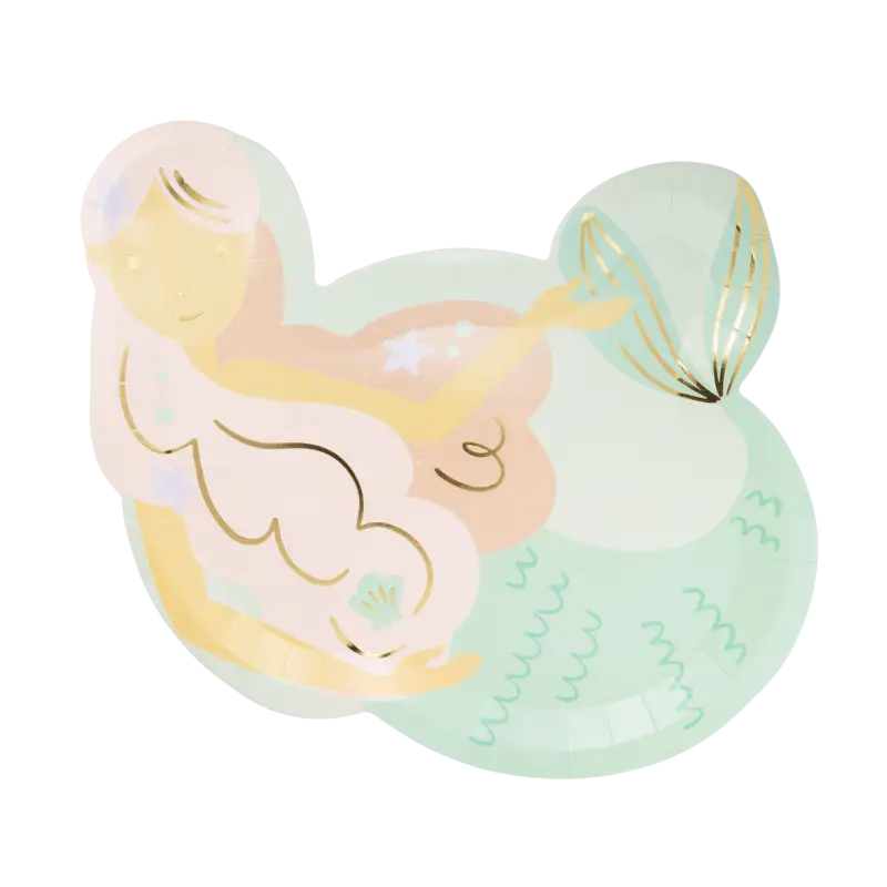 SEA1040 - Mermaid Shaped Paper Plate