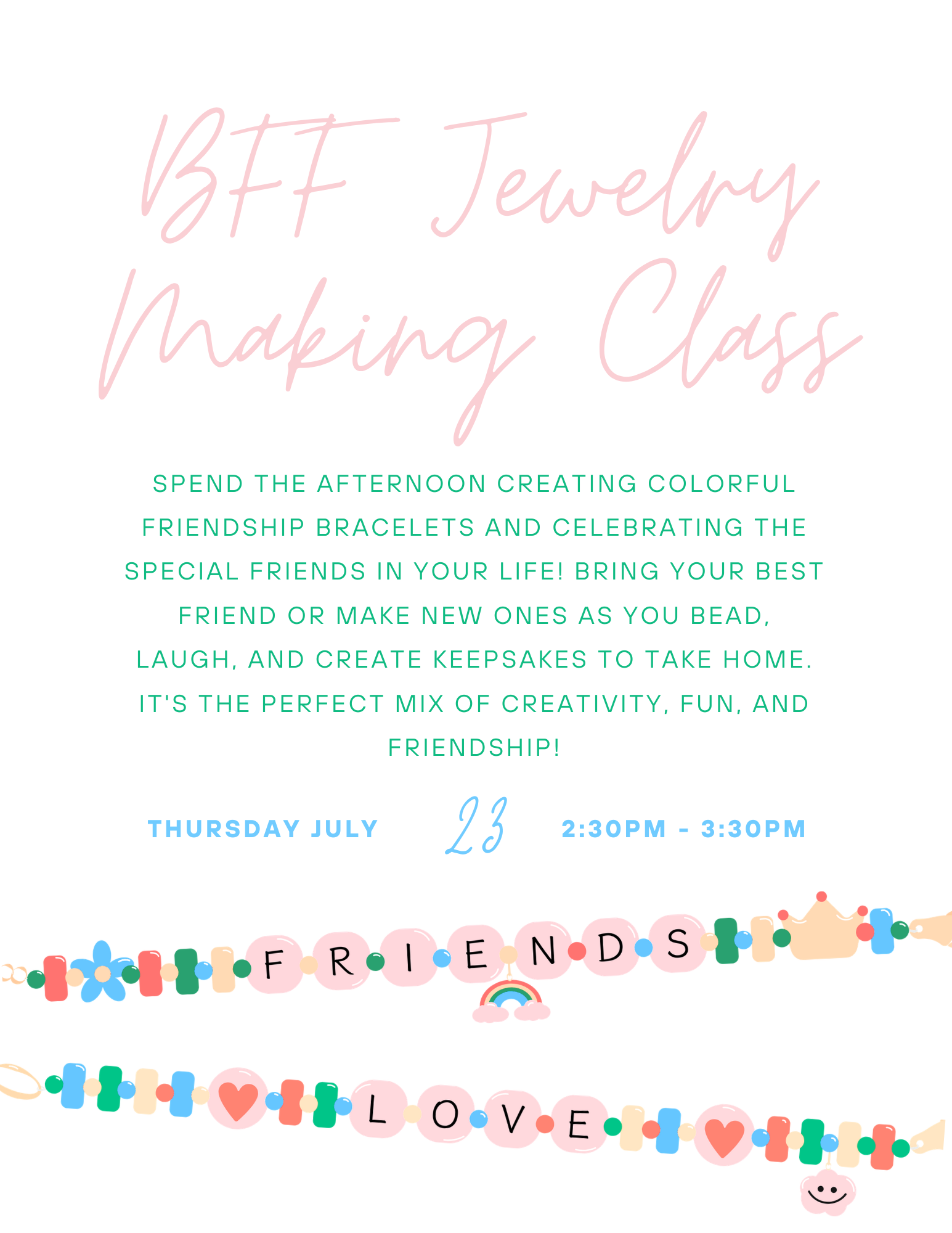 BFF Jewelry Making Class